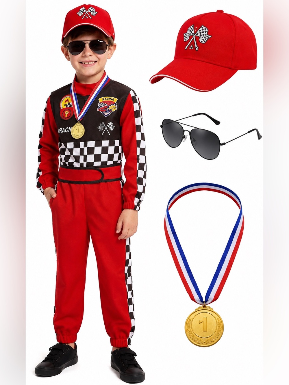 Kids Race Car Driver Costume  - 9-10 yrs